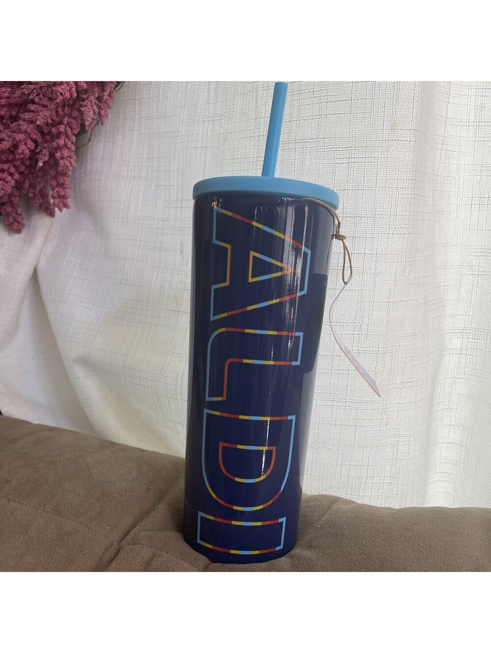 ALDI Gear 2024 Crofton Stainless Steel Tumbler Insulated Navy Blue /Rainbow 24oz
